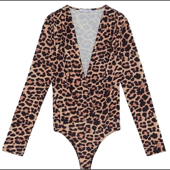 Zara Leopard 🐆 Print Bodysuit NWOT - Picture 4 of 6